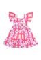 Vestido Estampa Neon Infantil Quimby Rosa - Marca Quimby