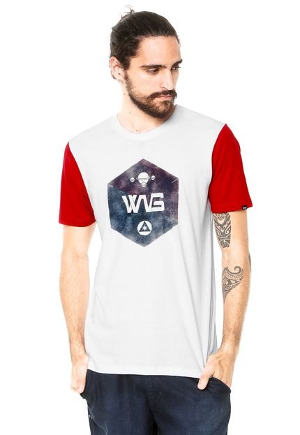 Camiseta WG Invaders Branca/Vermelha - Marca WG Surf