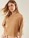 Blusa Zinzane Feminino Suede Manga Ampla - Camel - Marca Zinzane