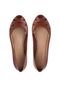 Peep Toe FiveBlu Liso Caramelo - Marca FiveBlu