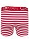 Cueca Upman Boxer Listrada Branca/Vermelha - Marca Upman