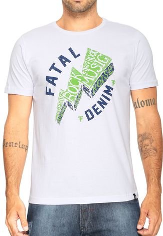 Camiseta Fatal Surf Estampada Branca