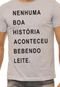 Camiseta Basica Joss Bebendo Leite Mescla - Marca Joss