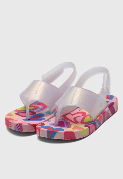 Chinelo Infantil Mini Melissa Flipflop Shiny Bb M Branco - Marca Mini Melissa