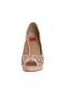 Peep Toe Pink Connection Meia-Pata com Laser Nude - Marca Pink Connection