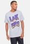 Camiseta NBA Rock Team Los Angeles Lakers Cinza Mescla - Marca NBA