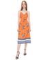 Vestido Calvin Klein Jeans Midi Estampado Laranja - Marca Calvin Klein Jeans