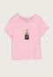 Camiseta Infantil GAP Bear Rosa - Marca GAP