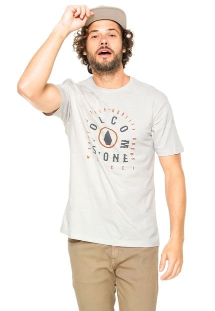 Camiseta Volcom Nine One Cinza Claro - Marca Volcom