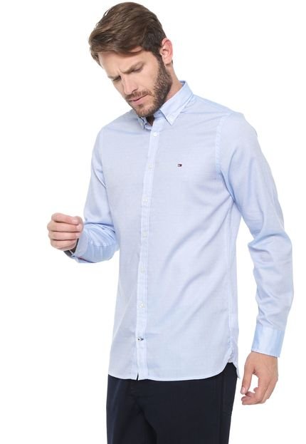 Camisa Tommy Hilfiger Slim Geométrica Azul - Marca Tommy Hilfiger