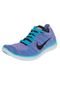 Tênis Nike Wmns Free Rn Flyknit Azul/Rosa - Marca Nike