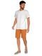 Bermuda Calvin Klein Jeans Masculina Sarja Push-Button Havana Laranja - Marca Calvin Klein