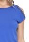 Blusa Gris Ombro Vazado Azul - Marca Gris