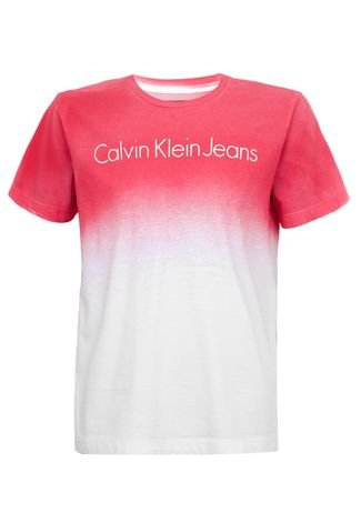 Camiseta Calvin Klein Kids Degradê Rosa