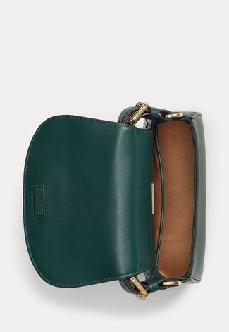 Bolsa Tiracolo Lauren By Ralph Lauren Cadeado Verde