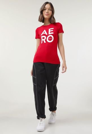 Camiseta Aeropostale Logo Vermelha - Compre Agora