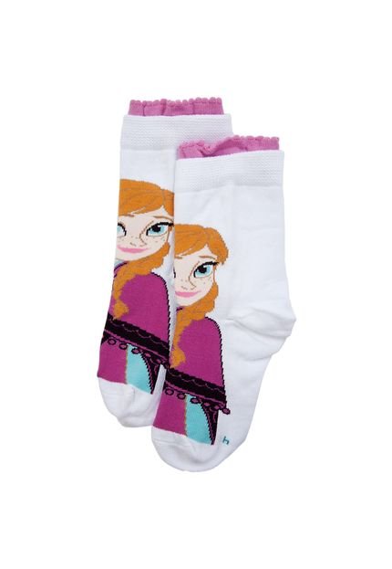 Meia Infantil Lupo Frozen Branca - Marca Lupo