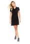 Vestido Ellus 2ND Floor Curto Duplo Frisos Preto - Marca 2ND Floor