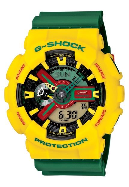 Relógio G-Shock GA-110RF-9ADR Amarelo/Verde - Marca G-Shock