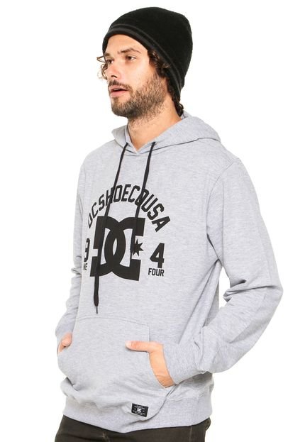 Moletom Fechado DC Shoes Flame Logo Cinza - Marca DC Shoes