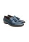 Sapato Social Azul Sky Bambolim Em Couro 60084 - Marca Madok