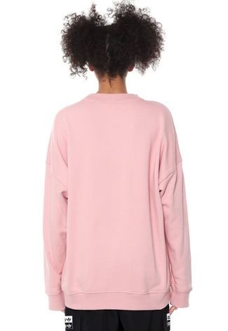 Moletom fechado adidas clearance originals trefoil hoodie rosa