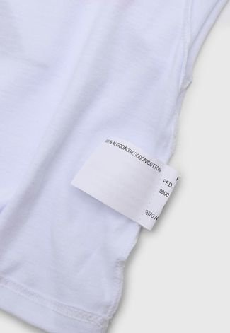 Camiseta Calvin Klein Kids Logo Branca