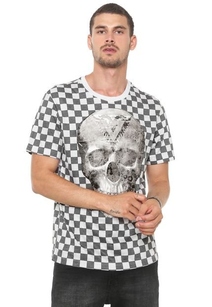Camiseta Cavalera Skull Chess Branca - Marca Cavalera