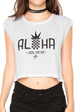Camiseta Local Motion Aloha Branca
