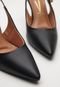 Scarpin Slingback Vizzano Liso Preto - Marca Vizzano