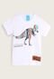 Camiseta Infantil Kamylus Dinossauro Branca - Marca Kamylus