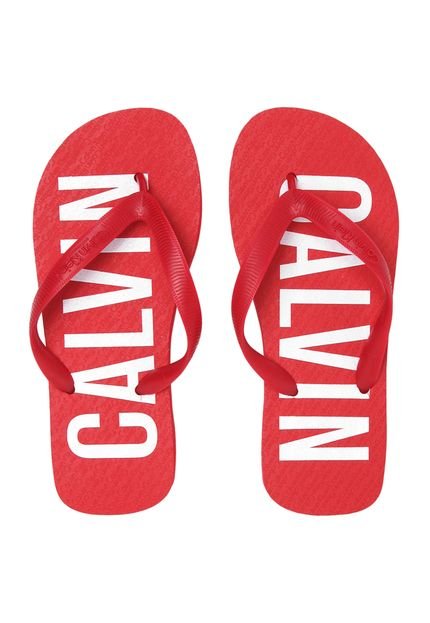 Chinelo Calvin Klein Swimwear Vermelho - Marca Calvin Klein
