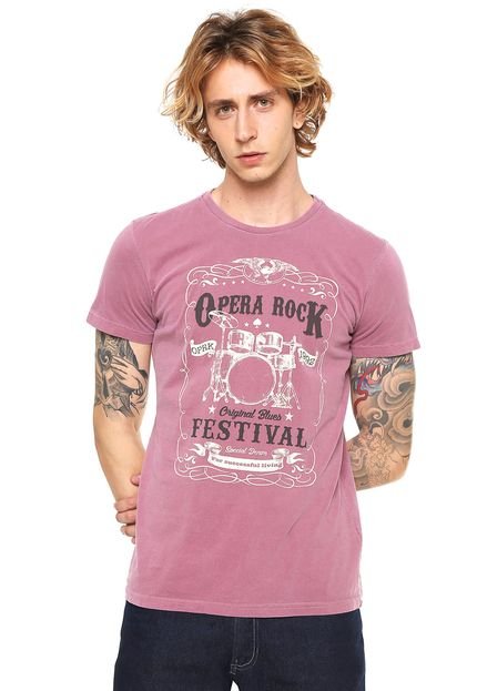 Camiseta Opera Rock Estampada Rosa - Marca Opera Rock