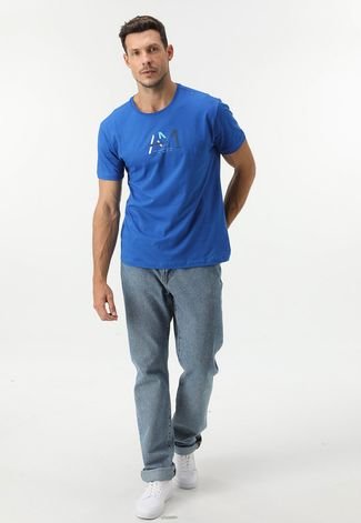 Camiseta Aramis Letras Azul