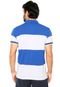 Camisa Polo Aleatory Recortes Azul/Branco - Marca Aleatory