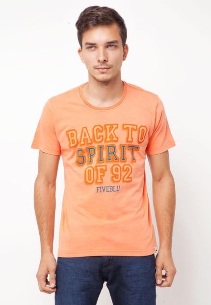 Camiseta FiveBlu Back To Spirit Laranja - Marca FiveBlu