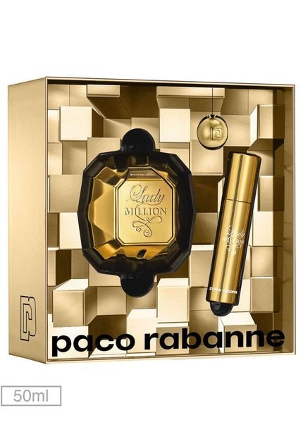 Kit Perfume Lady Million Paco Rabanne 50ml - Marca Paco Rabanne