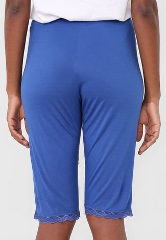 Bermuda de Pijama Love Secret Slim Renda Azul - Compre Agora