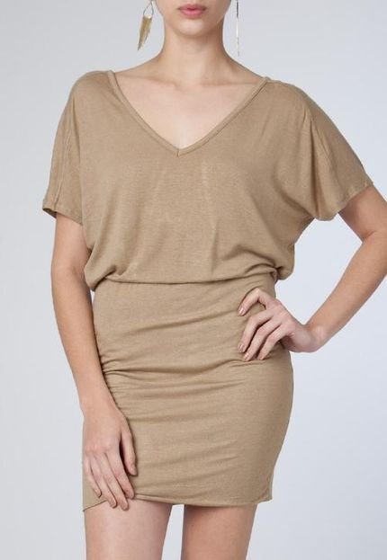 Vestido Reto Triton Mix Bege - Marca Triton