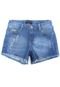 Short Jeans Mania Kids Infantil Desfiado Azul - Marca Mania Kids