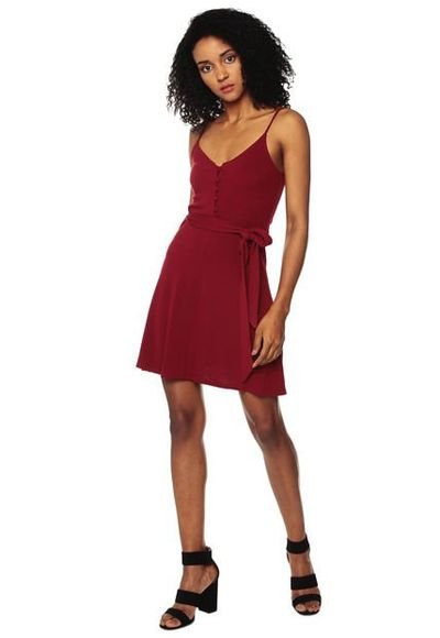 Vestidos casuales vinotinto on sale