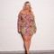 Vestido Plus Size Floral de Um Ombro  Rosa - Marca It Curves