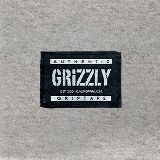 Camiseta Grizzly Mini Bear Script Long Sleeve Cinza