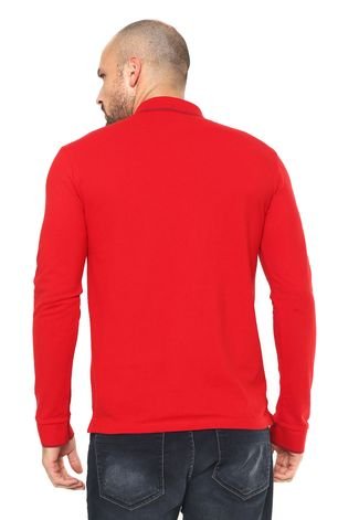 Camisa Polo Calvin Klein Slim Vermelha