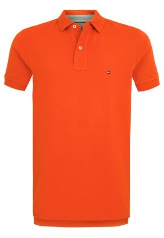 Camisa Polo Tommy Hilfiger Laranja - Compre Agora