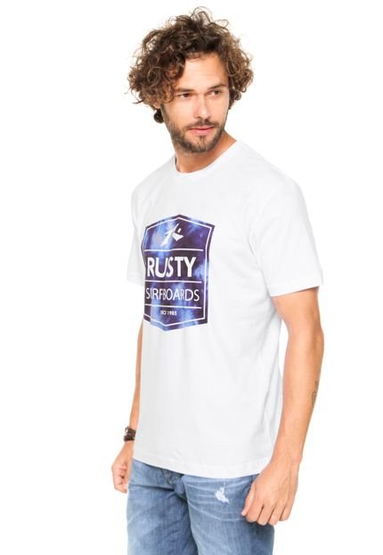 Camiseta Rusty Dye Box Branca - Marca Rusty