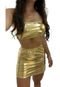 Conjunto Top e Saia Metalizado Carnaval Milly dourado - Marca Cia do Vestido