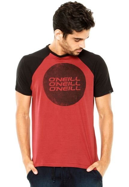 Camiseta O'Neill Contrastante Vinho/Preto - Marca O'Neill