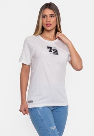 Camiseta Ecko Feminina Estampada Off White