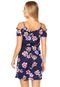 Vestido Ciganinha FiveBlu Curto Estampado Azul - Marca FiveBlu